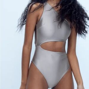 H&M Padded-cup High-leg Swimsuit